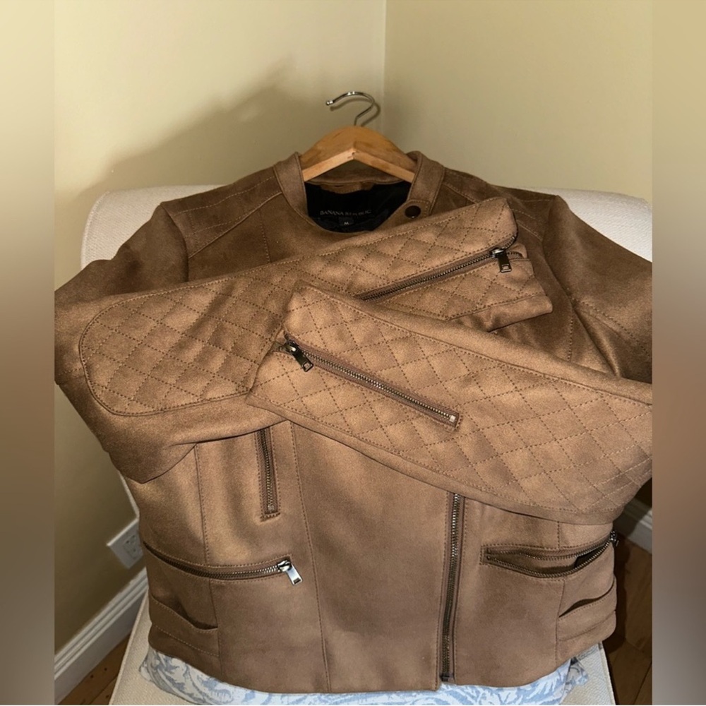 Banana Republic Tan Bomber Jacket